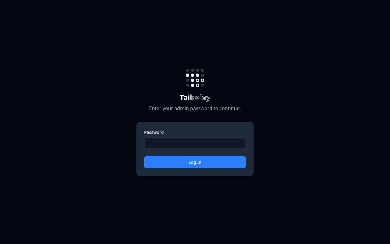 Login dark desktop
